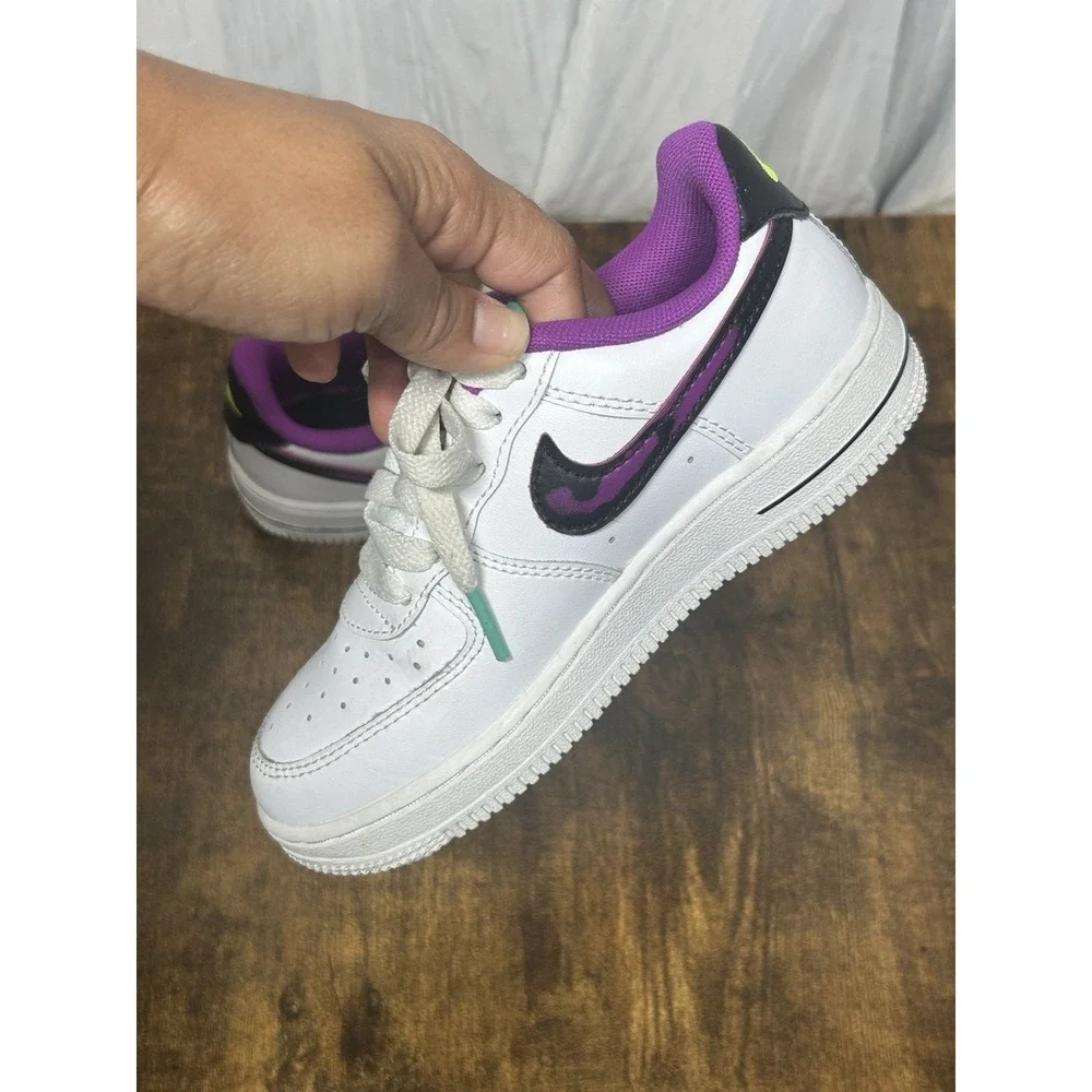 Nike AIR FORCE 1 LOW '07 LV8‎ GS Purple [DX3933-100] Size 11.5C Youth Toddler